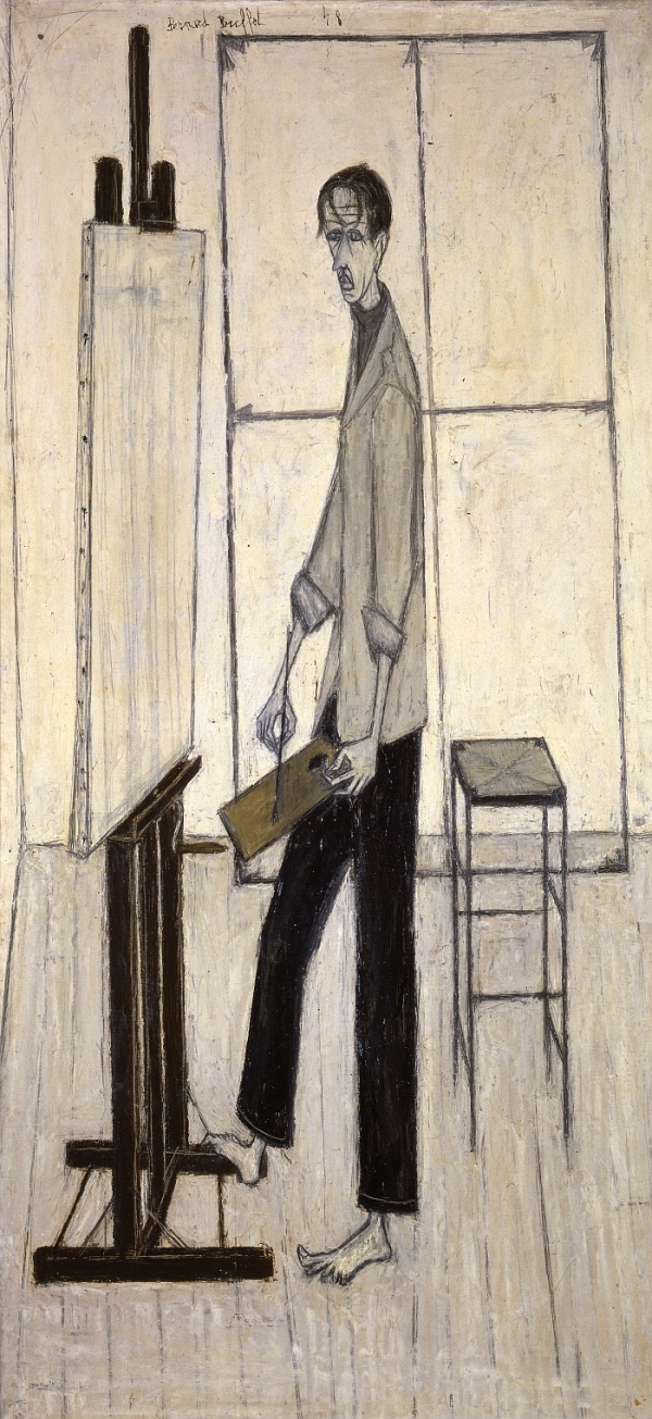 Autoportrait au chevalet, 이젤과 초상화, 1948<br>