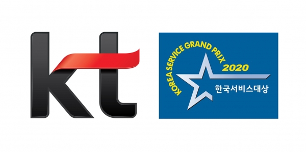 KT그룹은 한국표준협회가 주관하고 산업통상자원부가 후원하는 ‘2020년 한국서비스대상’에서 종합대상을 수상했다고 3일 밝혔다. (사진제공=KT)