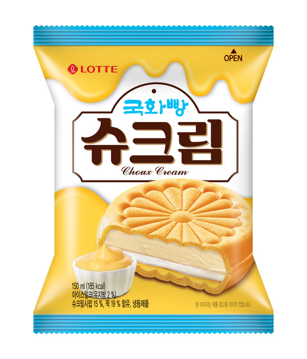 롯데푸드, ‘국화빵 슈크림’ 출시 [ 사진 = 롯데푸드 제공 ]