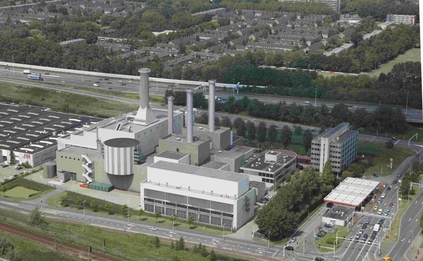 네덜란드 로테르담에 있는 유니퍼 가스터빈 발전소 전경. [사진=한화임팩트 제공]