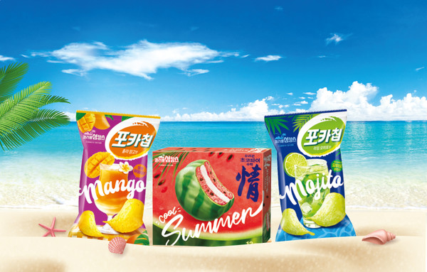 초코파이情,포카칩 여름 한정판 3종 이미지 [사진= 오리온 제공]