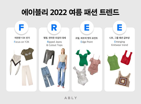 에이블리, 2022 여름 패션 트렌드 키워드 ‘F.R.E.E’ 선정 [사진=에이블리 제공]