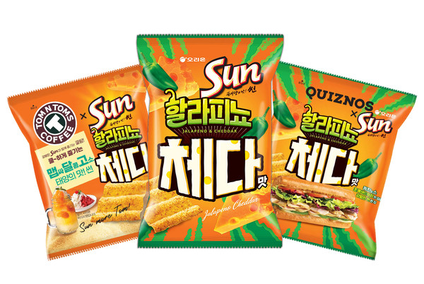 태양의 맛 썬 컬래버레이션 제품 이미지 [사진= 오리온 제공]