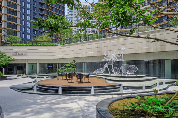 래미안 원펜타스 선큰정원 [사진=삼성물산 제공]